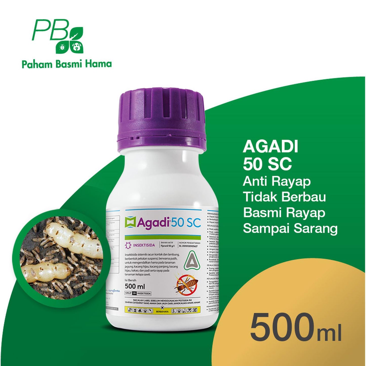 Agadi 50SC - Anti Rayap - Basmi Rayap Sampai Sarang Tidak Bau - 500 ML