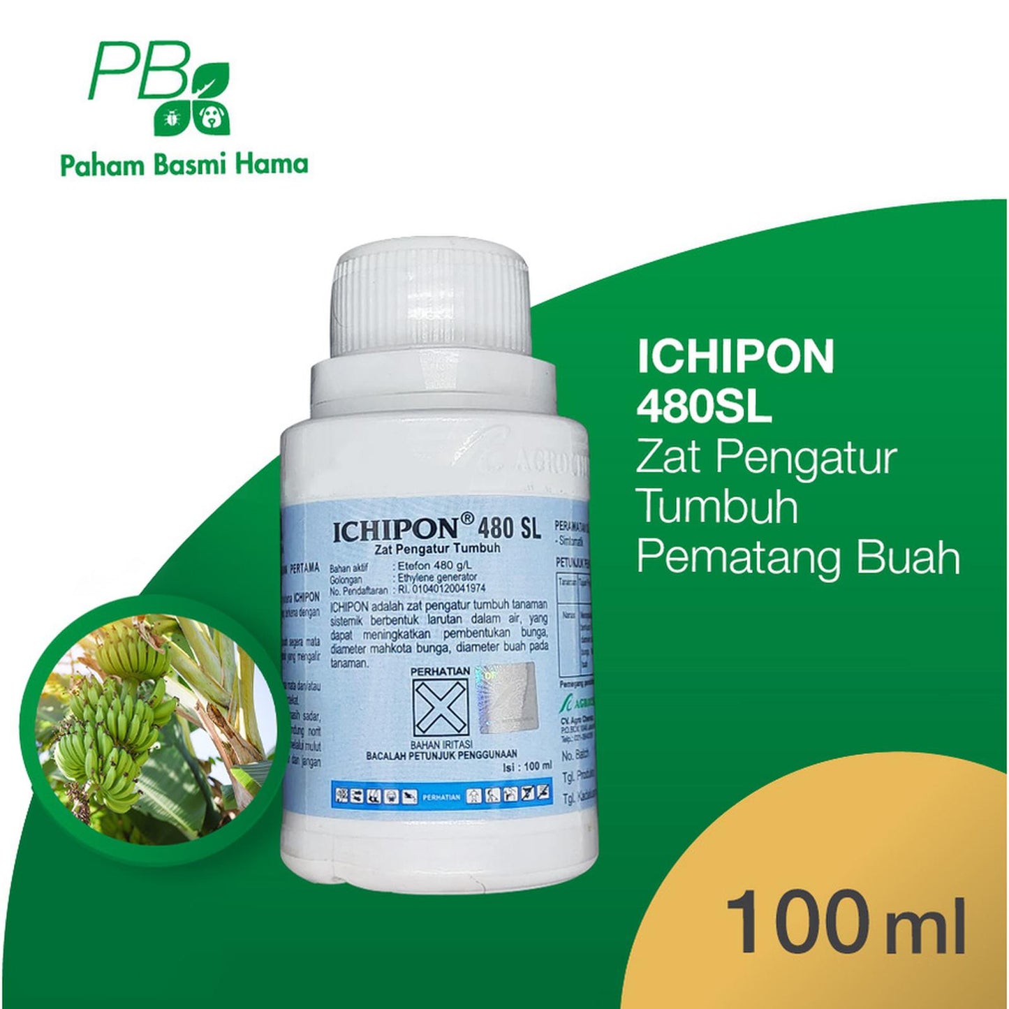 Ichipon 480SL - Zat Pengatur Tumbuh - ZPT - Pematang Buah - 100 ML
