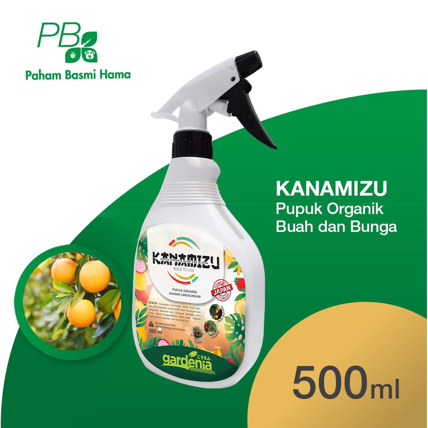 Kanamizu Pupuk Organik Buah dan Bunga - Pupuk Organik Lengkap - 500 ML