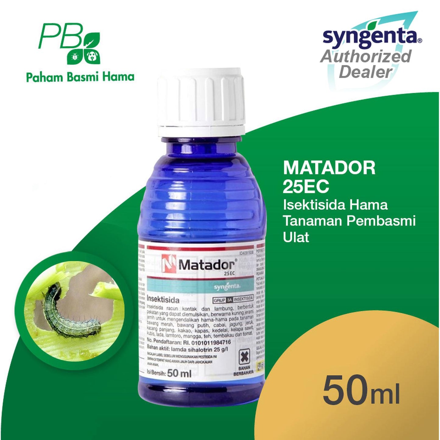 Matador 25 EC - Insektisida Hama Tanaman - Pembasmi Ulat - 50 ML