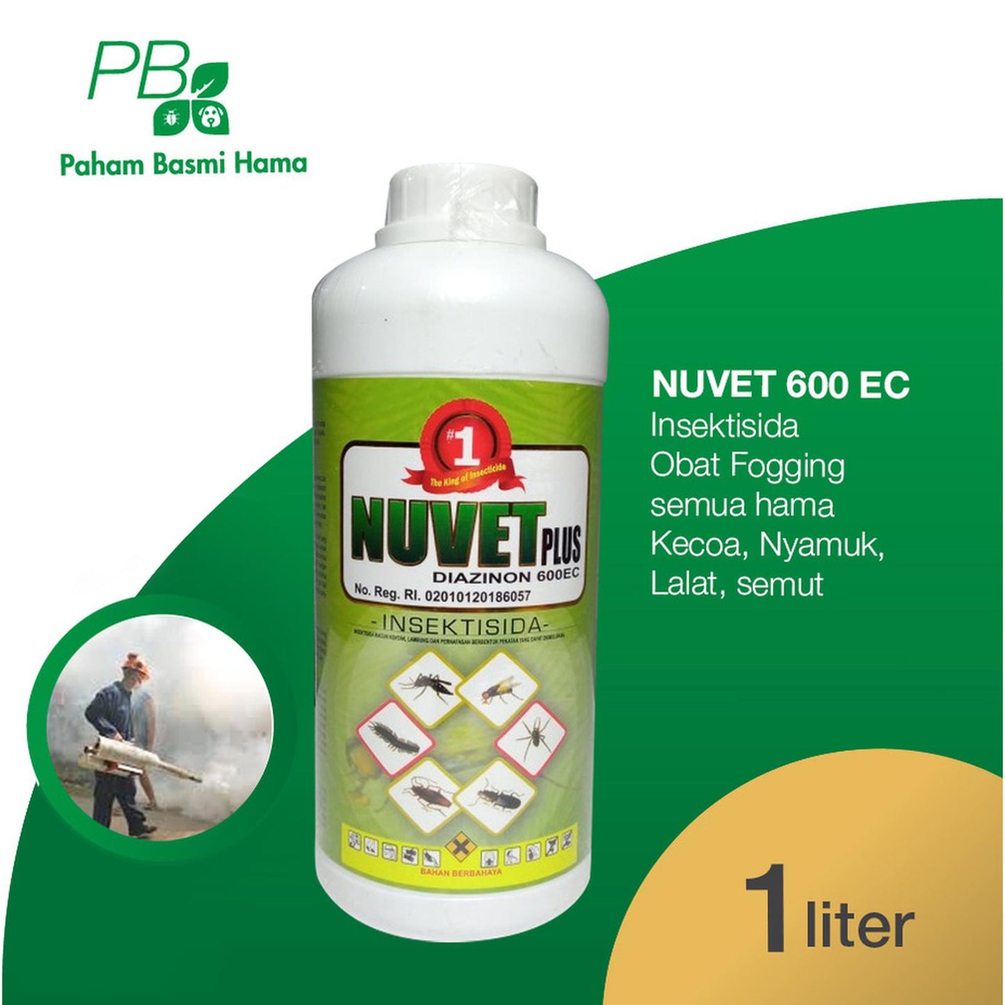 Nuvet 600 EC - Insektisida Campuran Fogging Nyamuk - 1 Liter