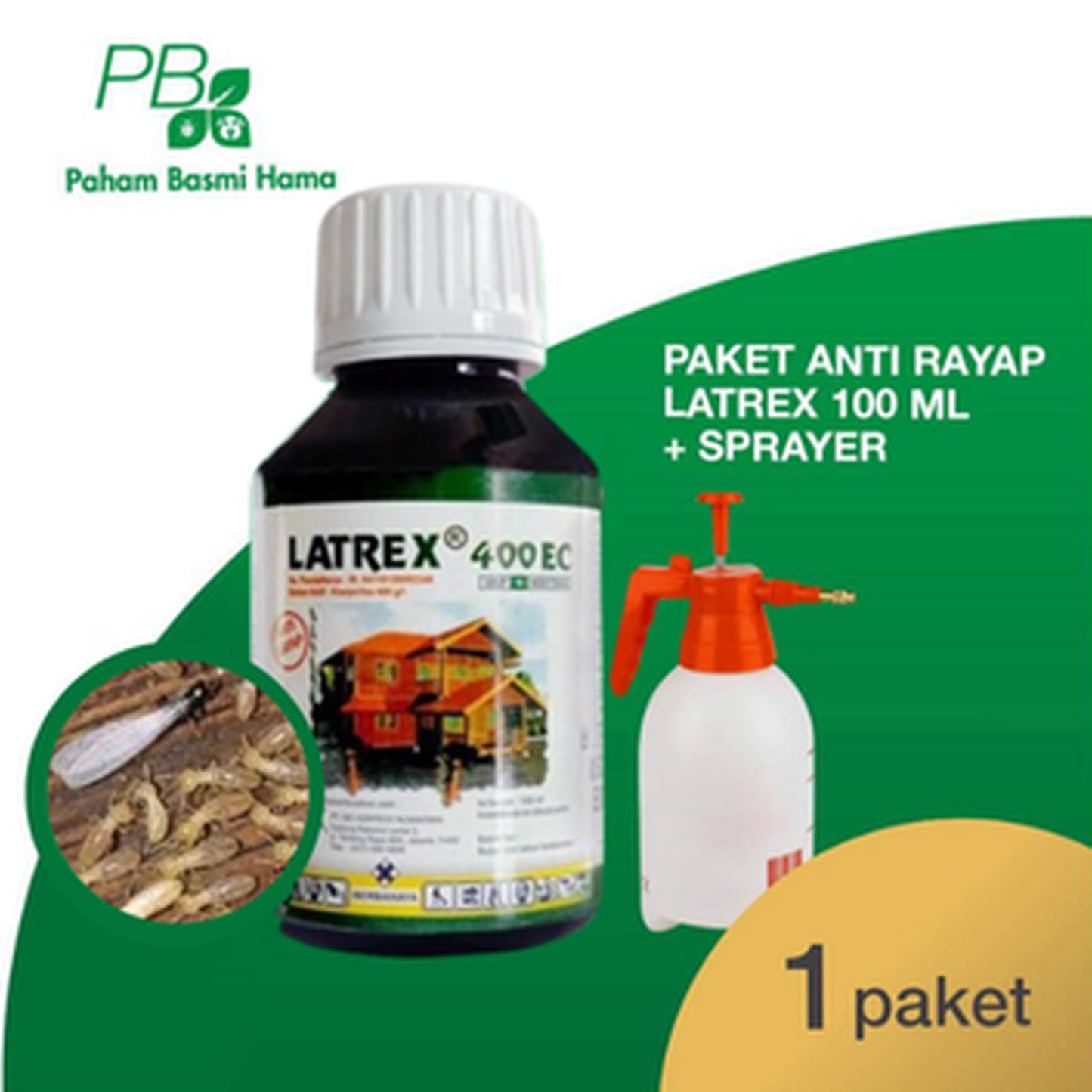 Paket Anti Rayap - Latrex 400 EC 100 ML - Sprayer 2 L - Basmi Rayap