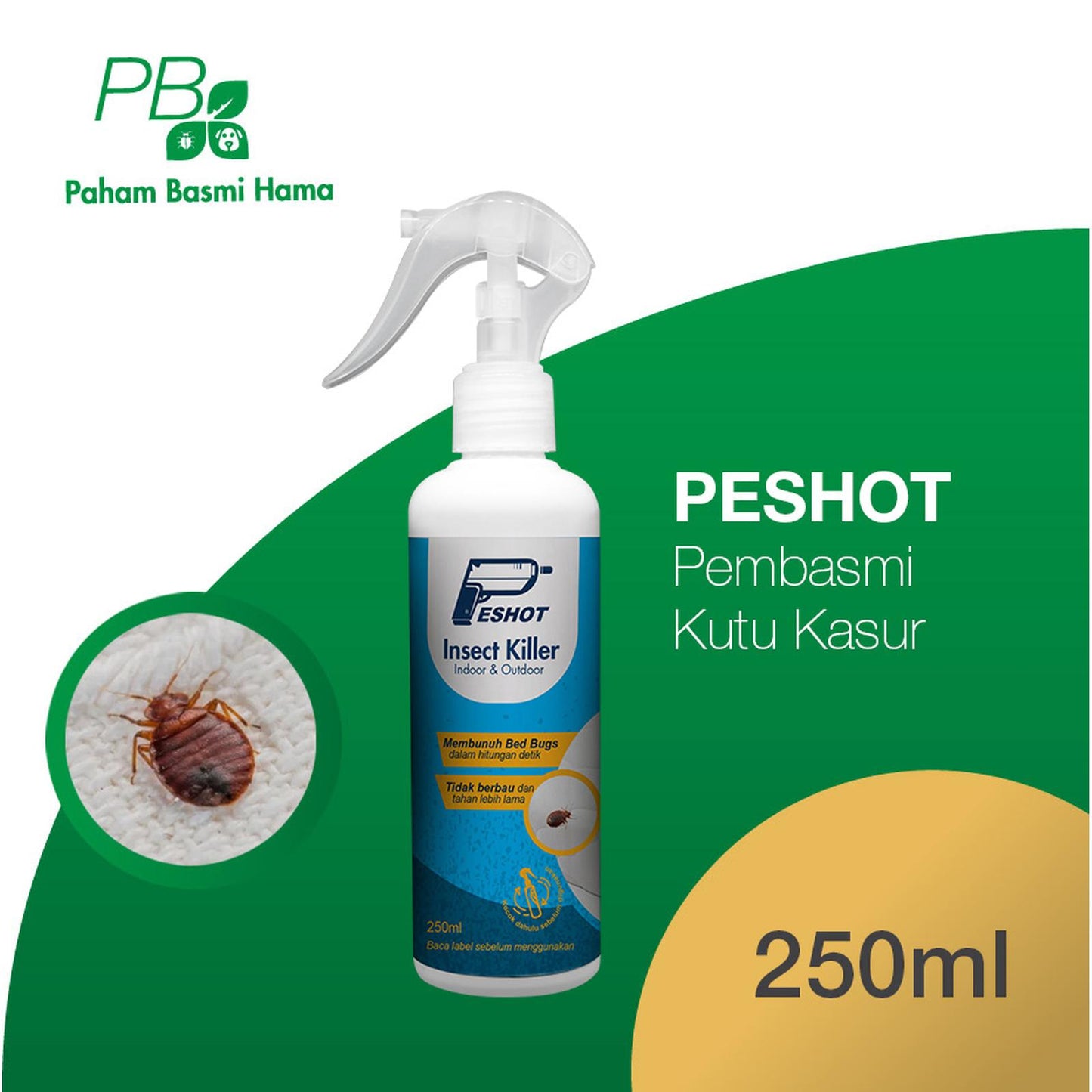 Peshot - Insect Killer - Pembasmi Kutu Busuk - Bedbugs - Tanpa Bau