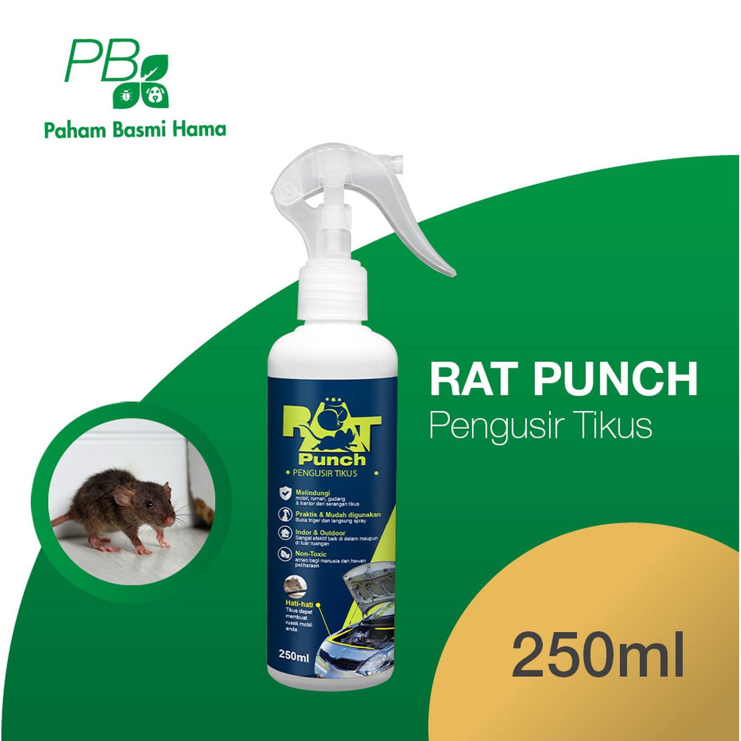 Rat Punch - Cairan Pengusir Tikus - Penolak Tikus - Repellent - 250 ML