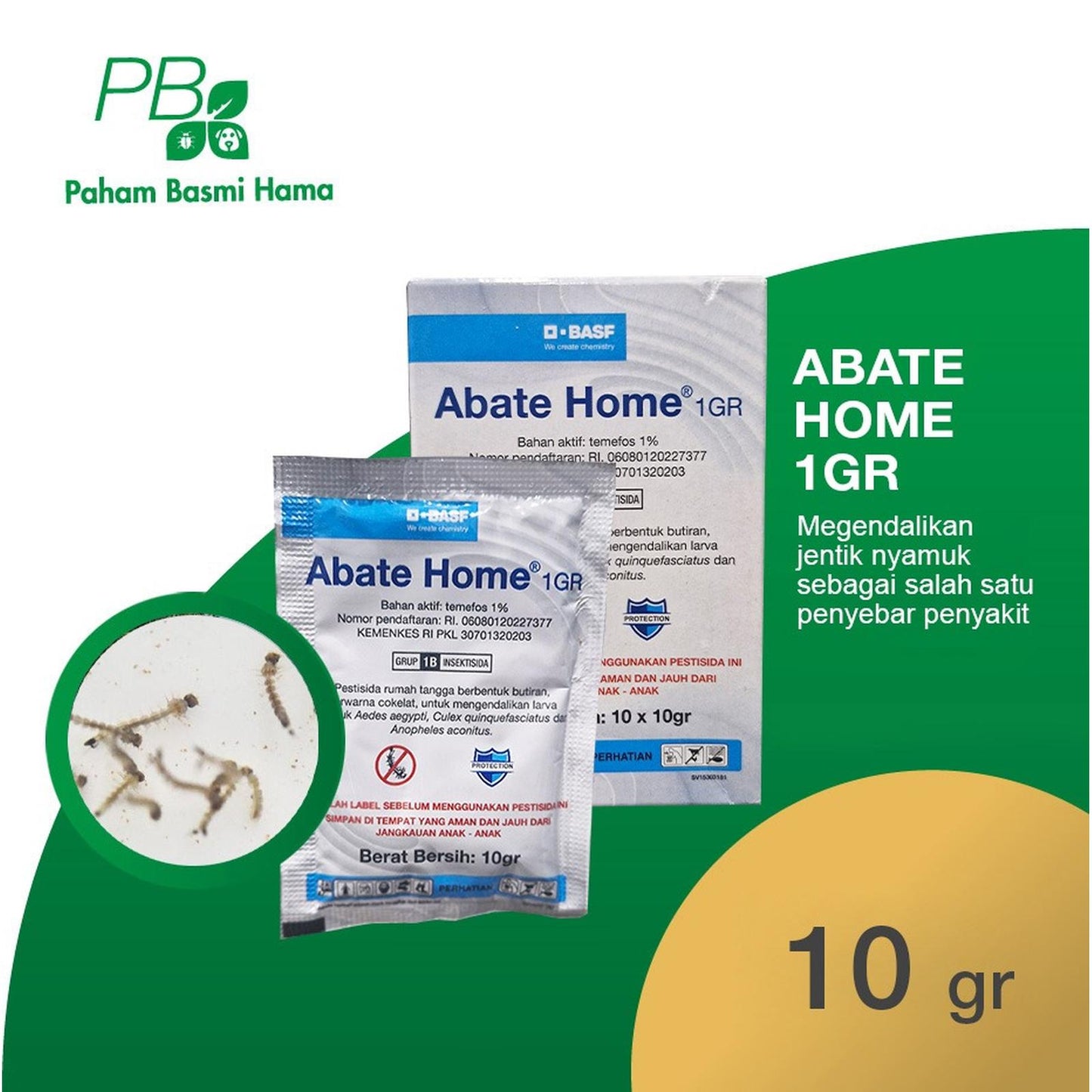Abate 1 GR - Pembasmi Jentik Nyamuk - Anti Nyamuk - 10 Gram - BASF