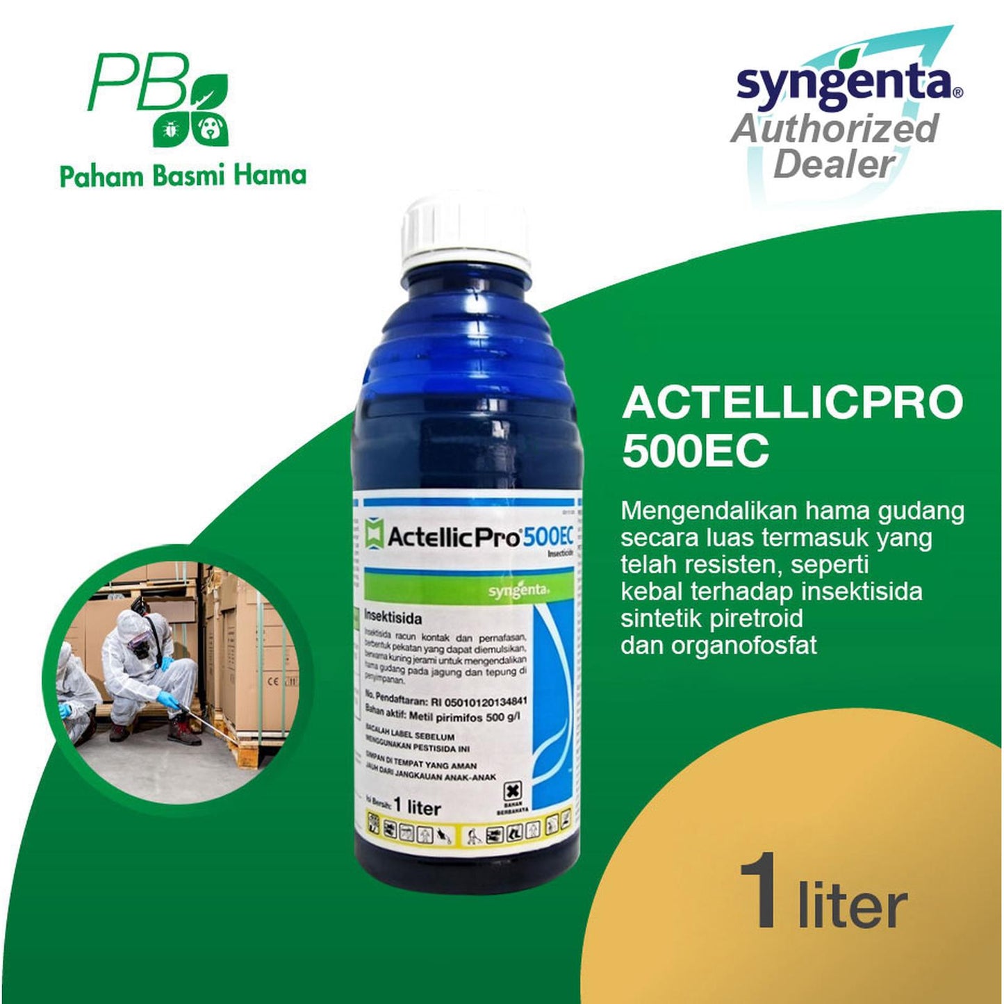 Actellic Pro 500EC - Insektisida Hama Gudang - Basmi Kutu Gudang- Syngenta - 1 Liter