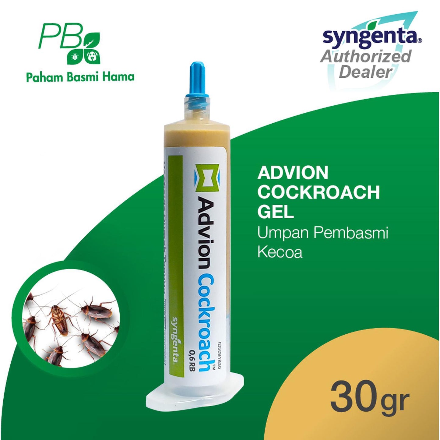 Advion Cockroach Gel - Racun - Umpan Pembasmi Kecoa - Syngenta - 30 Gr