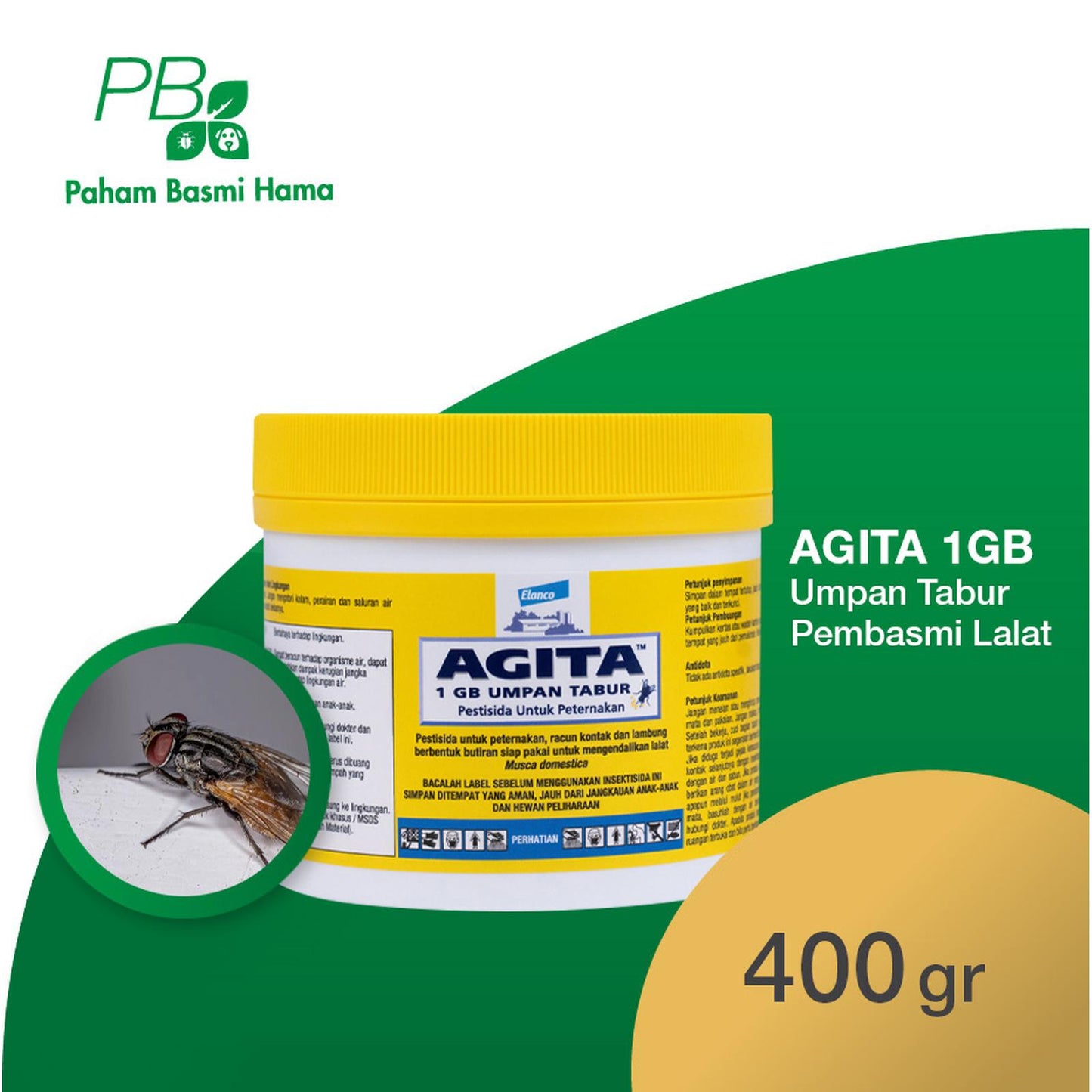 Agita 1 GB - Umpan Pembasmi Lalat - Racun Lalat - Anti Lalat - 400 Gr
