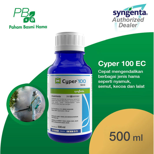 Cyper100 100EC - Cyper - Fogging Nyamuk - Basmi Lalat - Racun Kecoa - Anti Semut - Basmi Hama - Syngenta - 500 ML