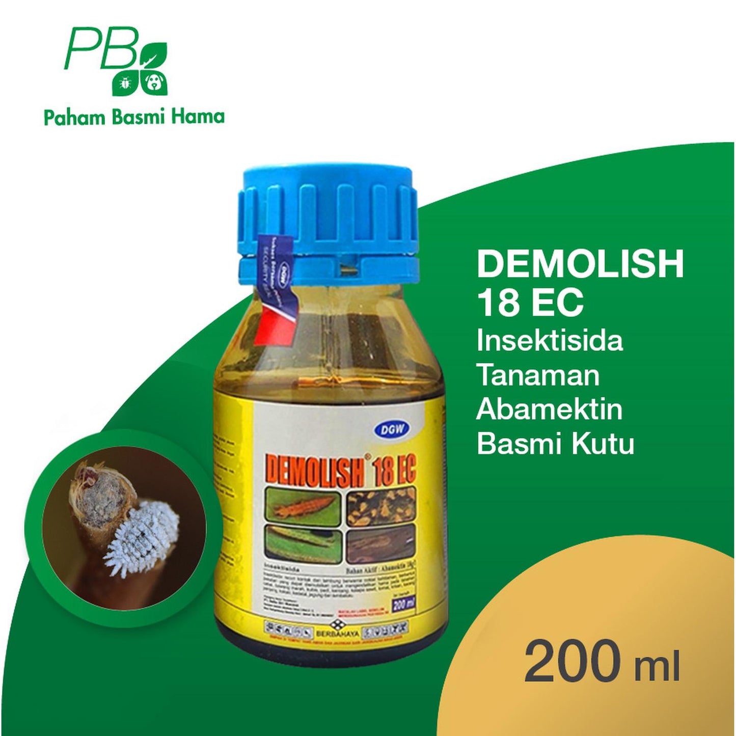 Demolish 18 EC - Insektisida Tanaman - Abamektin - Basmi Kutu - 200 ML