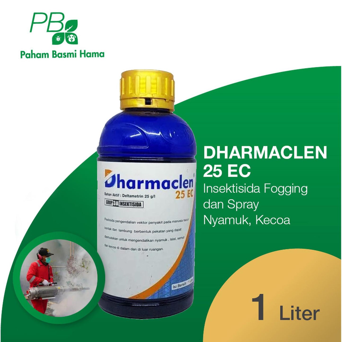 Dharmaclen 25 EC - Insektisida Fogging & Spray - Nyamuk - Kecoa - 1 L