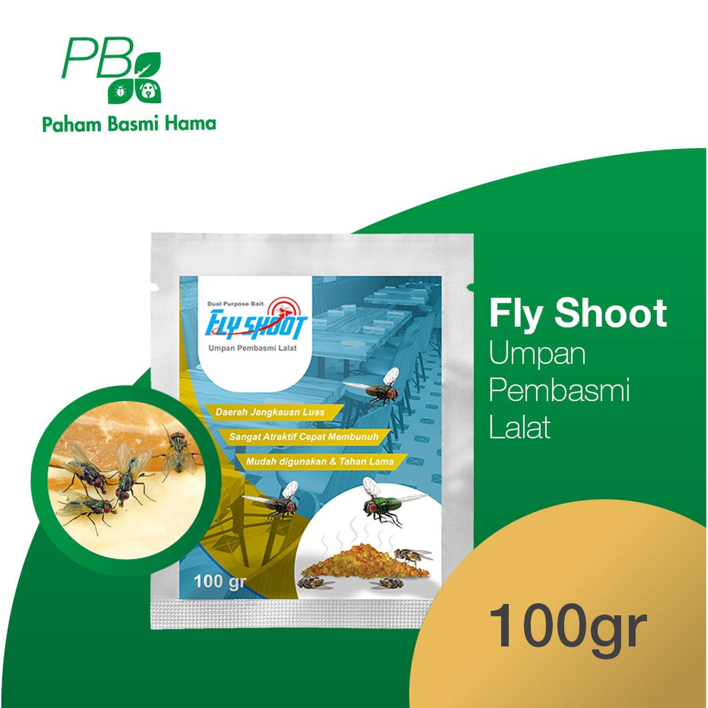 Flyshoot - Umpan Pembasmi Lalat - Anti Lalat - Racun Lalat - 100 Gr