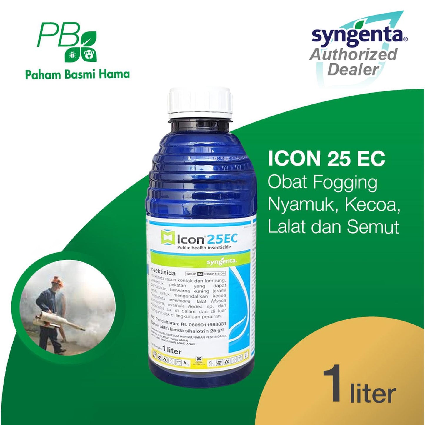 Icon 25 EC - Obat Fogging Nyamuk - Basmi Kecoa Lalat - Syngenta - 1 L