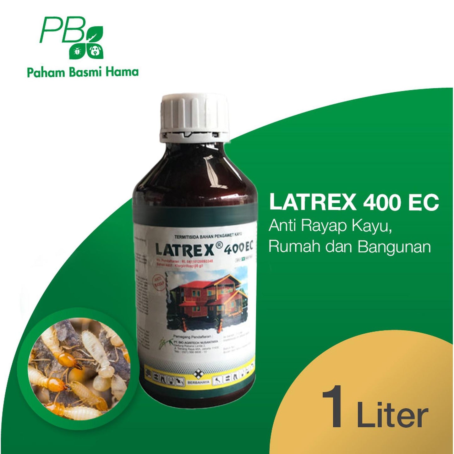 Latrex 400 EC - Anti Rayap - Kayu - Rumah dan Bangunan - 1 Liter