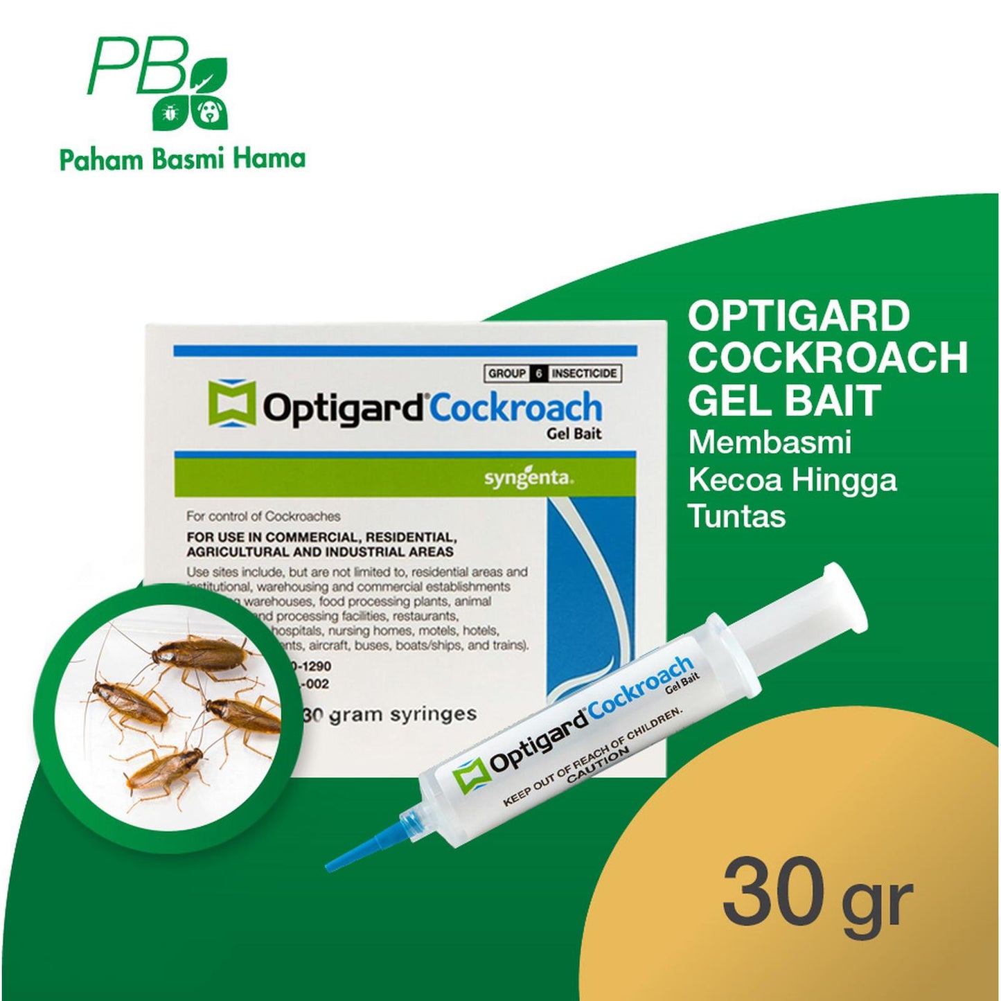 Optigard Cockroach - Gel Umpan Pembasmi Kecoa - Basmi Koloni Kecoa
