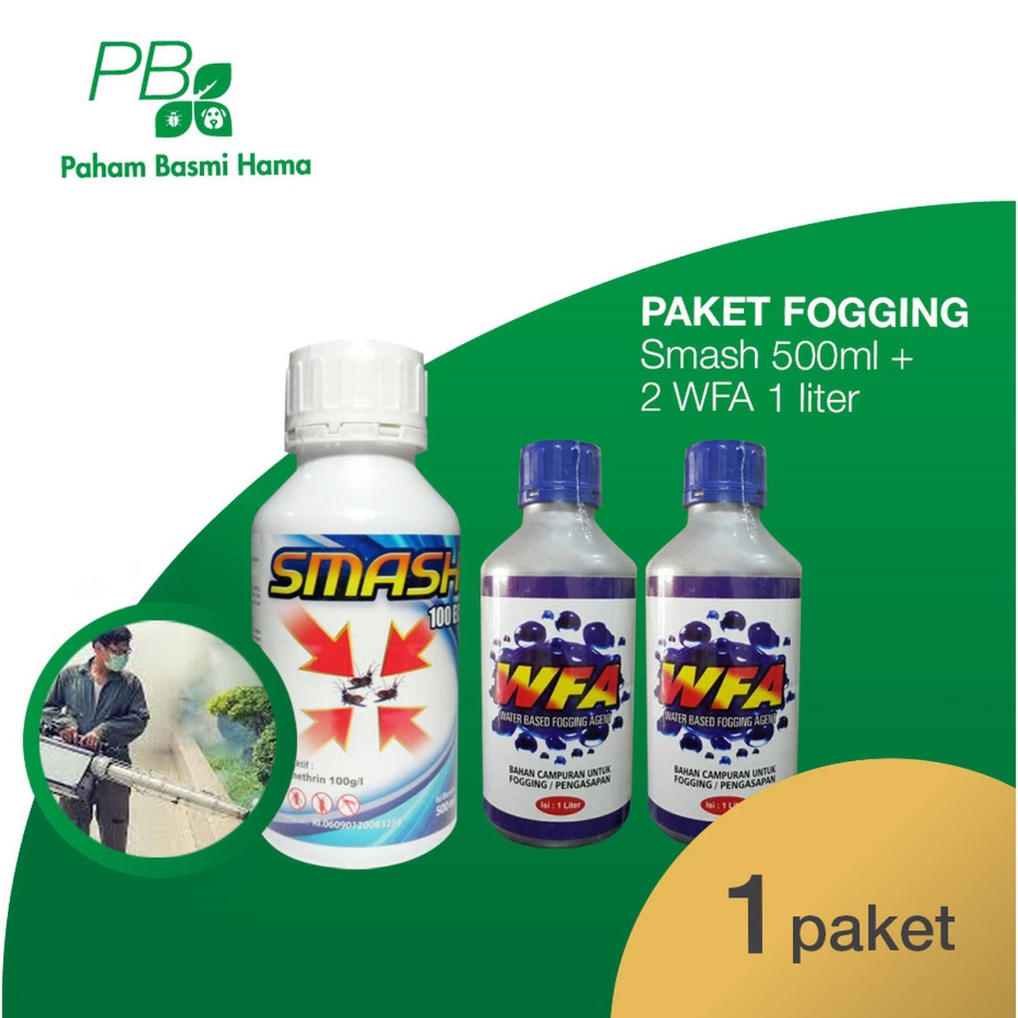 Paket Fogging Nyamuk - 1 Smash 100EC 500 ML = 2 WFA 1 L - Basmi Nyamuk