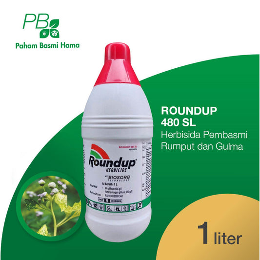 Roundup 480 SL - Round Up - Herbisida Pembasmi Rumput dan Gulma - 1 L