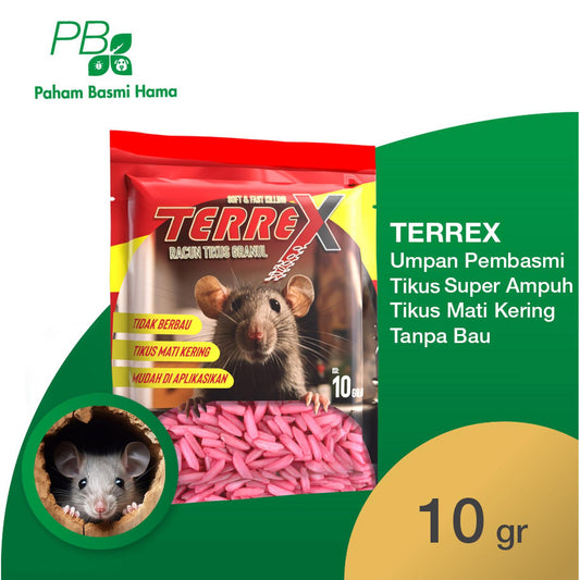 Terrex - Racun Tikus Mati Kering - Basmi Sarang Tikus - Ampuh - 10 Gr
