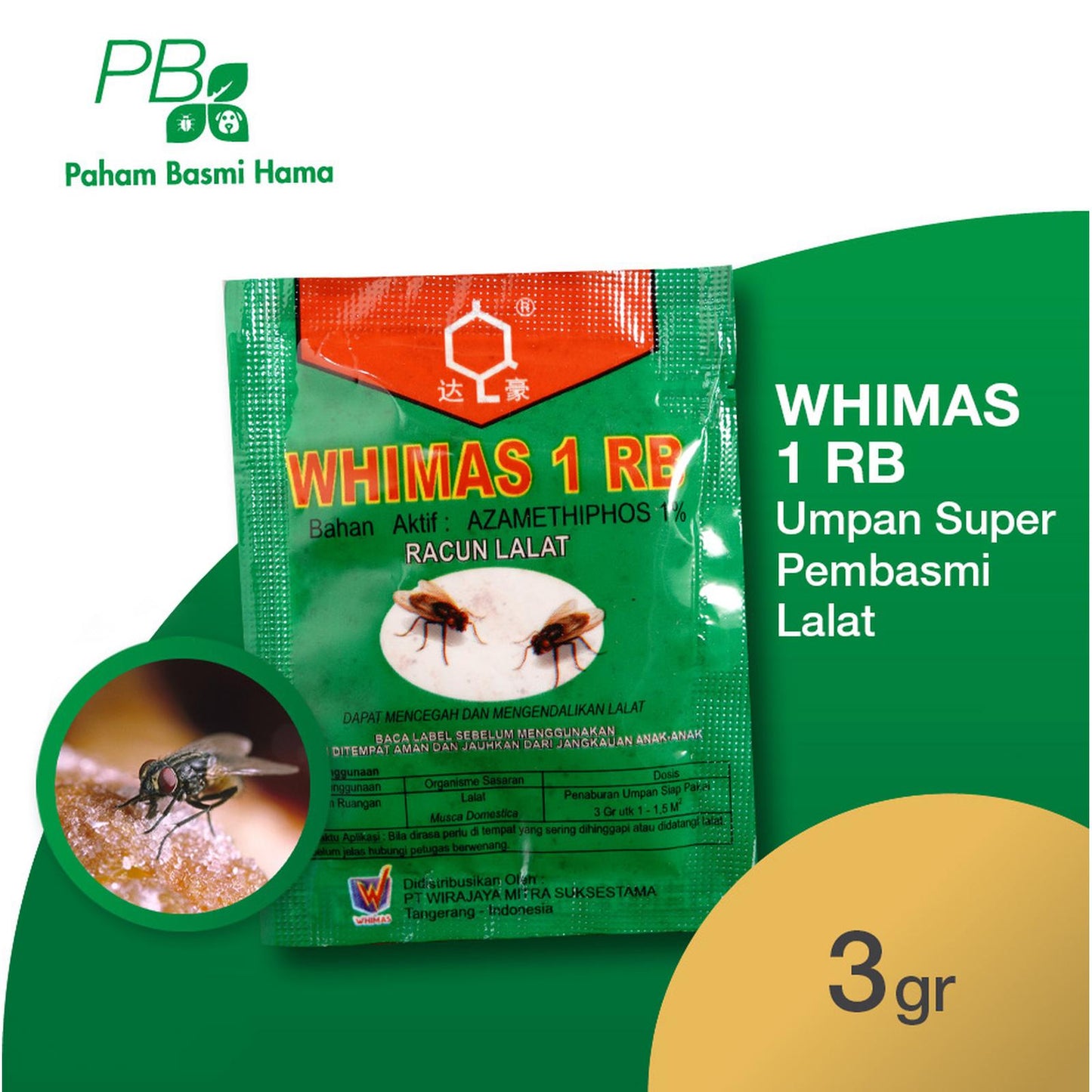 Whimas 1 RB - Umpan Pembasmi Lalat - Anti Lalat - Basmi Lalat - Aman - 3 Gr